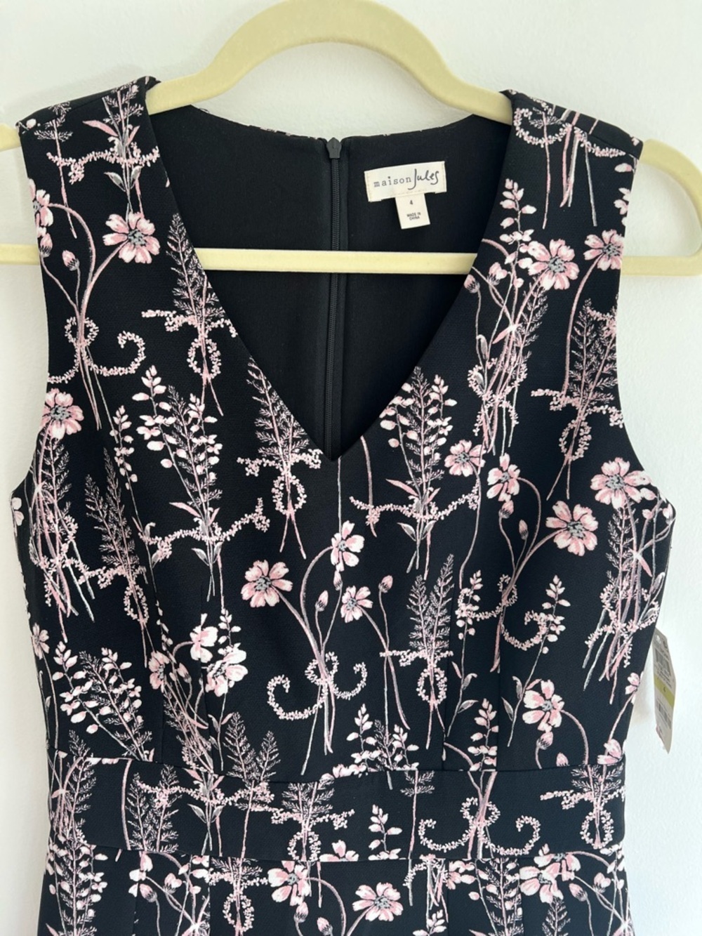 Maison Jules Sprigs of Change Floral Fit & Flare Dress, Black Pink | Women’s (4) - Picture 2 of 9